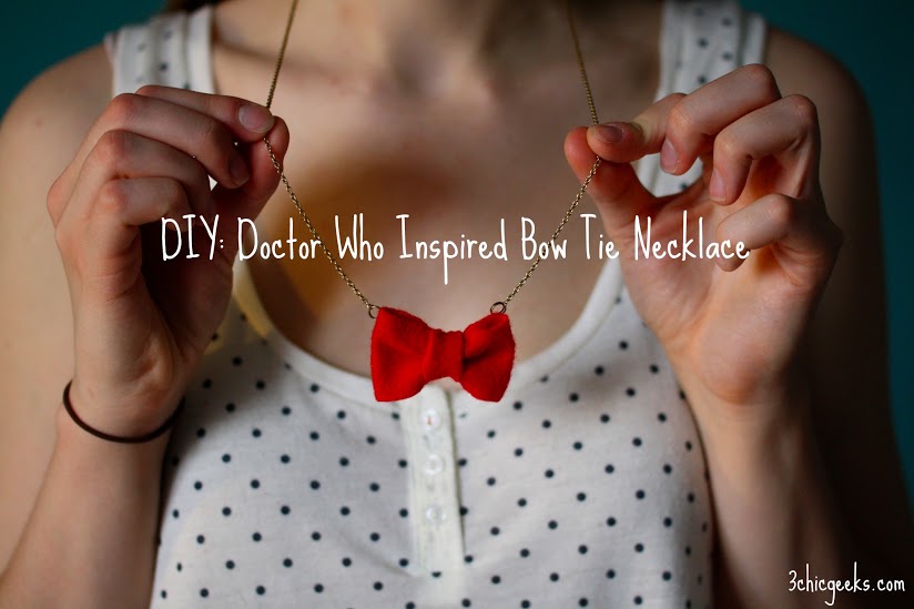 DIY: Doctor Who Inspired Bow Tie Necklace | Three Chic Geeks